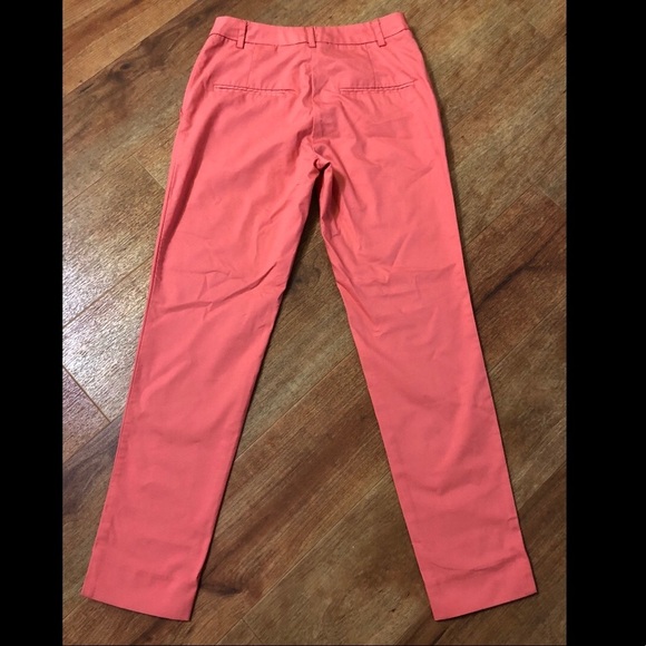 H&M preppy side slit coral trousers. Size 2 - Picture 5 of 7